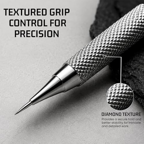 Double Ended Wax Carving Tool Set, Stainless Steel, Textured Grip, 12 Pcs