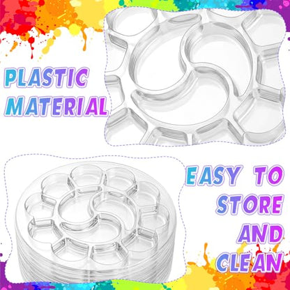 100 Pcs Large Clear Paint Tray Palette, Round - style: Round
