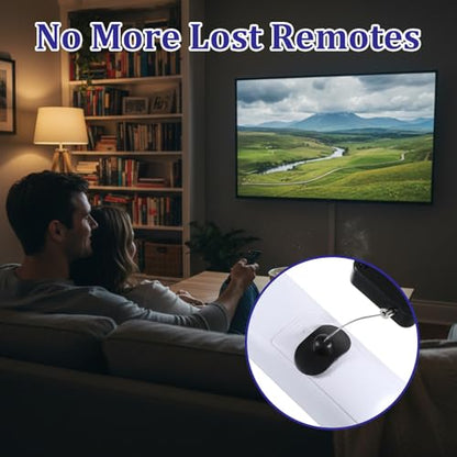 2Pcs Retractable Remote Control Safety Lock Tether, 6.56ft TV Remote Leash