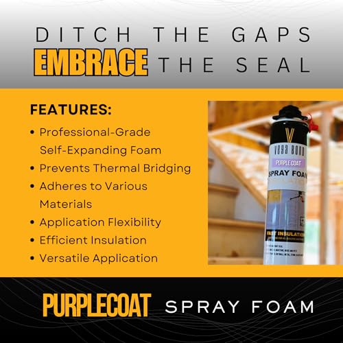 Vega Bond Purplecoat Closed Cell Spray Foam Air Sealant (1 Pack + Gun) - size: 1 Pack