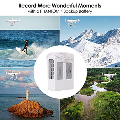 Phantom 4 Battery 2 Pack, 5870mAh 15.2V Intelligent Flight Drone Replacement Battery for DJI Phantom 4/4 Advanced/4 Pro/ 4 Pro V2.0/4 RTK - size: 2 Pack