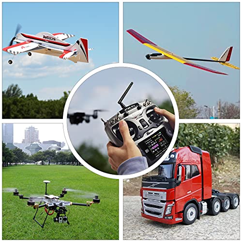 Radiolink AT9S Pro 10/12 Channels 2.4G RC Radio Transmitter and Receiver R9DS Long Range for FPV Racing Drone/Quad/Fixed Wing and More (Mode 2 Left Hand)