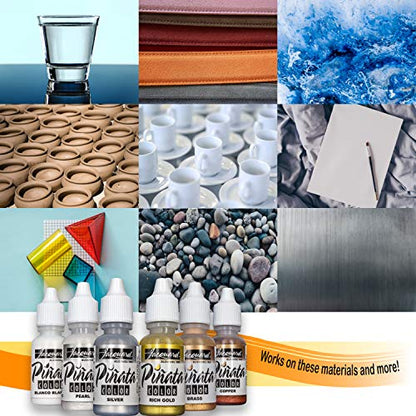 Jacquard Pinata Metallic Alcohol Ink Colors Bundle Moshify Blending Pen