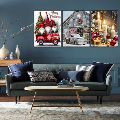 3 Pack Diamond Painting Kits for Adults Christmas Diamond Art Kit 12x16in - color: 3 Pack Christmas-D, size: 11.8 × 15.7 in (30 × 40 cm)