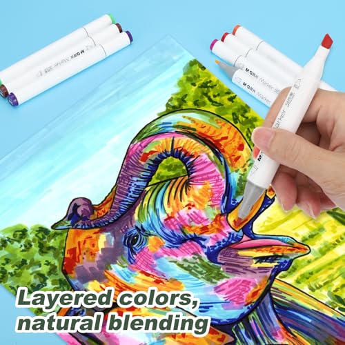 PATIKIL M&G 24 Colors Alcohol Double-Ended Markers Large Capacity 24 Pcs