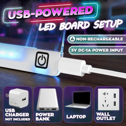 16 in LED Drawing Board; Corded and Non-Rechargeable (White) - color: White