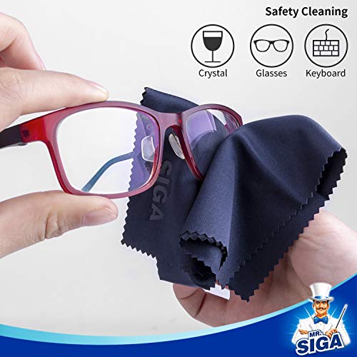MR.SIGA Microfiber Glasses Cleaning Cloth, Spectacle Cleaner Cloth, 6 Pack - size: 6 Pack-6 X 7 inch