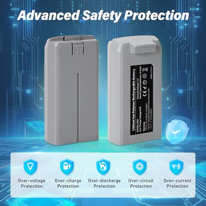 Mini 2 Series Intelligent Flight Battery 2Pack 2400mAh 7.7V Replacement Battery Compatible with DJI Mini 2/2 SE/ 4K Up to 31Mins Flight Time - style: 2PACK