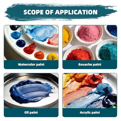 3 Pcs Plastic Paint Palette with Soft Lid, Includes 20 Painting Pens