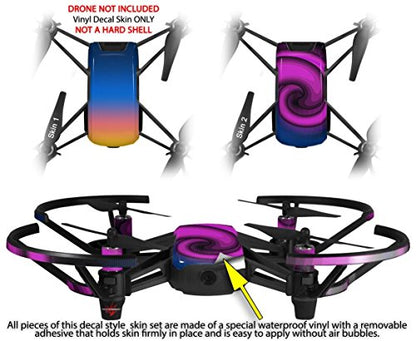 Skin Decal Wrap 2 Pack Compatible with DJI Ryze Tello Smooth Fades Sunset Drone NOT Included