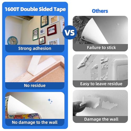 3M Double Sided Tape 1"×16.5Ft, Mounting Tape Heavy Duty No Residue - size: 1in x 16.5ft