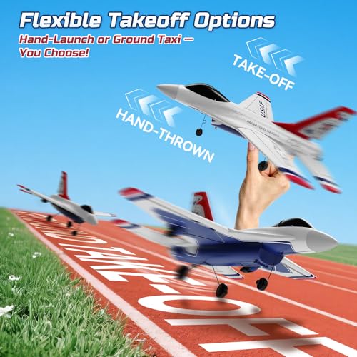 DEERC F16 Thunderbirds RC Plane,3CH Remote Control Airplane Fighter Toys - style: F16 RC Plane