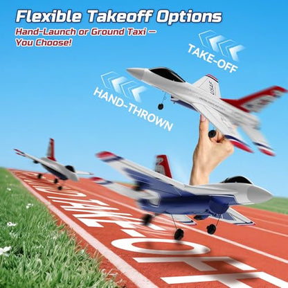 DEERC F16 Thunderbirds RC Plane,3CH Remote Control Airplane Fighter Toys - style: F16 RC Plane