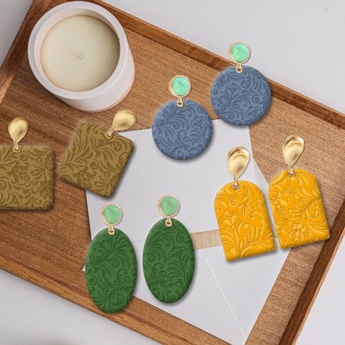 CHGCRAFT Fujiman Background Polymer Clay Texture Sheets, 5.5x5.5Inch - style: Vines