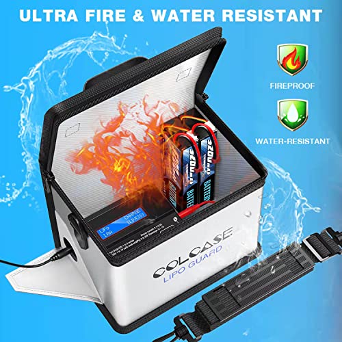 COLCASE Lipo Bag Fireproof Explosionproof for Lipo Battery Storage Charging - size: General (8.4 x 5.7 x 6.5 inches)