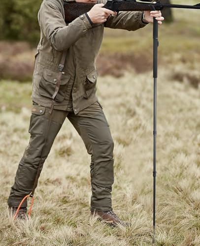 MidTen Shooting Stick Hunting Monopod with V Yoke Rest for Gun and Crossbow - color: Black