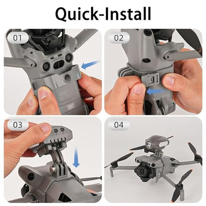 Action Camera Mount Adapter for DJI Mini 5 Pro, Drone Top Bracket with Night Led Light, Comapatible with DJI Osmo Nano/Insta360 Go Ultra/Go 3S/Go 3 (Camera Mount) - color: Camera mount