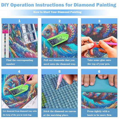 Phoenix Diamond Art Kits for Adults, 5D Diamond Painting Kits for Beginners - color: QY107