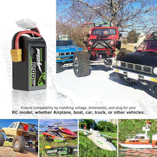 OVONIC 22.2V 150C 1200mAh 6S Lipo Battery with XT60 Plug