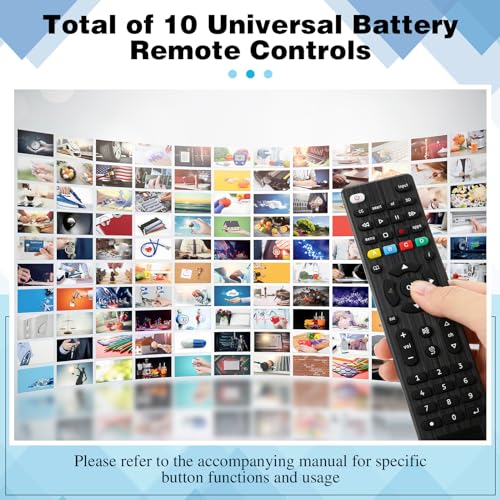 5 Pack Universal TV Remote Replacement Compatible with All Smart TV LED LCD HDTV 3D Series for Motel Hotel Nursing Home (Regular)