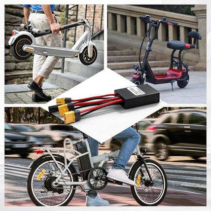 Dual Battery Parallel Module Adapter for Electric Bike 40A 24-72V DC Discharge & Charge Balancer