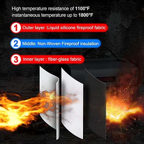 STARTRC Lipo Safe Bag Fireproof, 21.5 X 15 X 14cm, 21.5 x 15 x 14 cm, Pouch