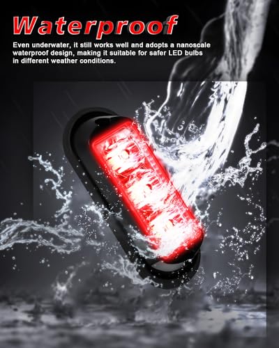 YM E-Bright 2-Pack Red 3 LED Car Flash Light DRL Truck Emergency Strobe Flash Warning Light 12-24V - color: Red, size: 3LED