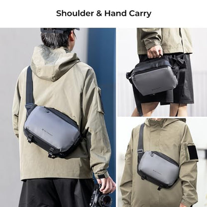 K&F CONCEPT 2 in 1 Camera Sling Bag, Everyday Shoulder Bag - color: 01 Available Black Medium