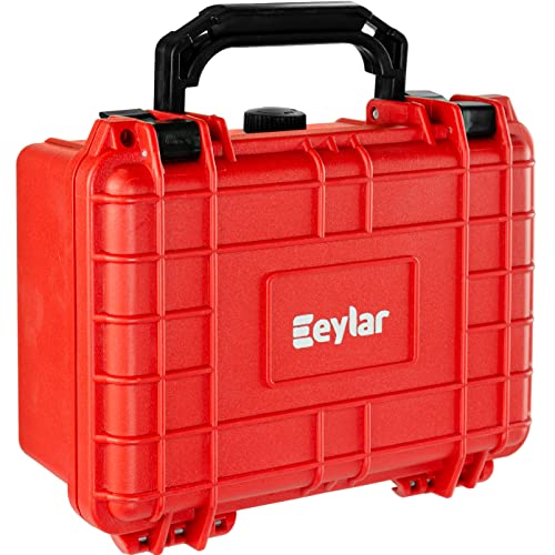 Eylar Protective Hard Case Water & Shock Proof w/Foam TSA Approved 8.12 inch 6.56 inch 3.56 inch (Red) - color: Red