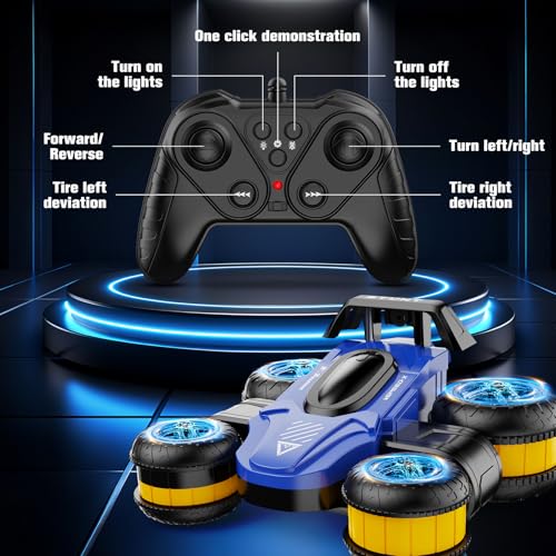 High Speed Drift Remote Control Stunt Deformation Car, Birthday Gifts - color: Green