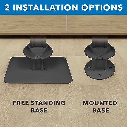 Mount-It! Anti-Theft iPad Tablet Floor Stand Kiosk with Literature Holder - color: Black