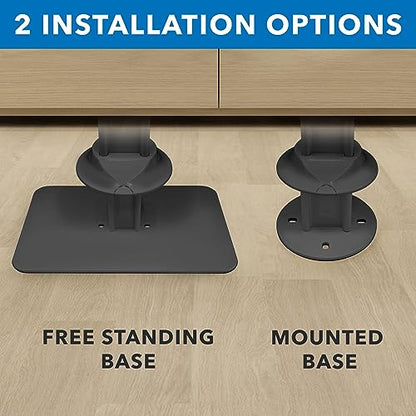 Mount-It! Anti-Theft iPad Tablet Floor Stand Kiosk with Literature Holder - color: Black