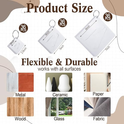Affrolling 108 Pcs Letter and Number Stencils, 3 Sizes, 2, 4, 6 Inch - size: 2, 4, 6 Inch