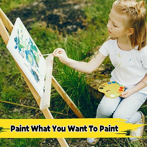Inburit 12 PCS Multi Size Stretched Blank Canvas for Acrylic & Oil Painting - size: 12PCS+(4sizex3)