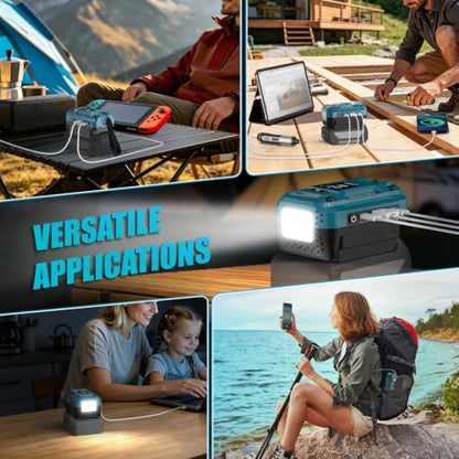 140W USB Battery Charger Compatible with Bosch 18V Battery - color: Dark Blue