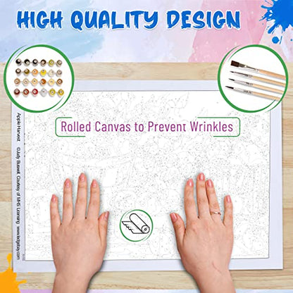 Ledgebay Paint by Numbers Kit for Adults, 16x20 Unframed Canvas - color: Apple Harvest, size: 16" x 20" Unframed