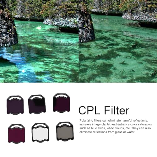 ND CPL Filters Set for O4 Air Unit Pro ND8 ND16 ND32 ND64 Drone Lens Filters Ultra Violet Filter HD Optical Glass Aluminum Alloy Frame