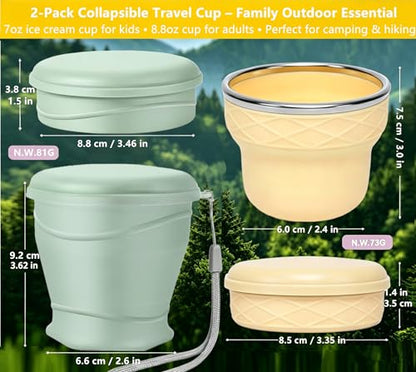 IYYI Collapsible Cup for Travel, Upgraded Foldable Cup with Lid - color: Blue