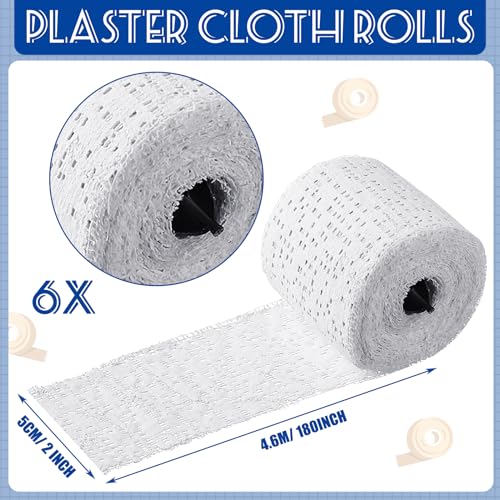 Heentan 6 Rolls Plaster Bandages Strips for Belly Cast Art,2 X 180 Inches - size: 2 x 180 Inch