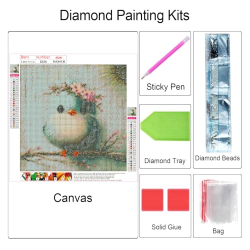 XIYOUVIGOR Diamond Painting Kits for Adults, Cute Bird Diamond Art Kit - color: Animal (Bird-2)