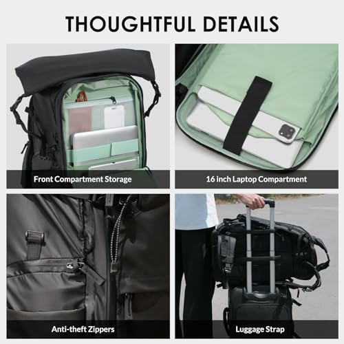 TARION Extra Large Camera Backpack 35L Expandable Rolltop XProber Black - style: Xprober Backpack