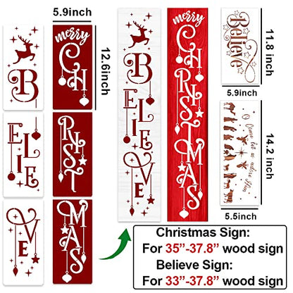 Christmas Stencils for Crafts Reusable Christmas Stencils for Painting - style: Christmas