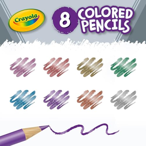 Crayola 68-3708 Metallic Colored Pencils 8 Pack