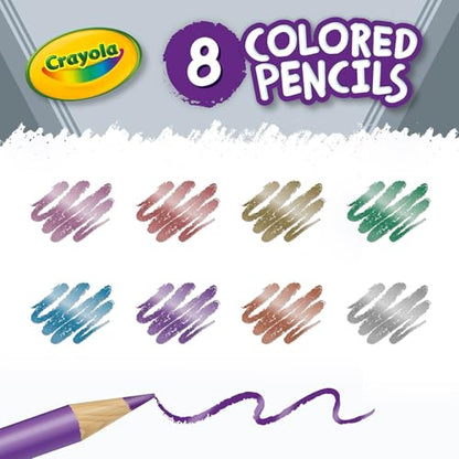 Crayola 68-3708 Metallic Colored Pencils 8 Pack