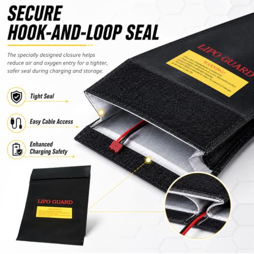 2 Packs Lipo Battery Safe Bag