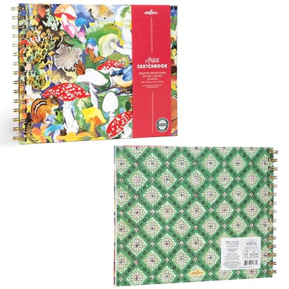 eeBoo Mushrooms Spiral Bound Sketchbook, 80 Pages, 9.5" x 7.5" - style: Mushrooms