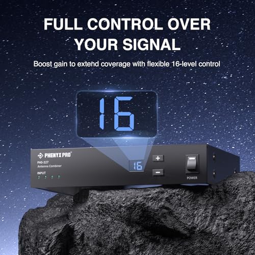 Phenyx Pro Wireless Antenna Combiner for in-Ear Monitor System PAS-227X