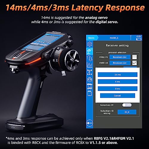 Radiolink RC8X 8 Channels RC Transmitter with R8FG&R4FGM Gyro Receivers