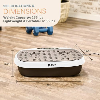 Lifepro HexaPlate Lite Compact Vibration Plate with Magnetic Acupoints - color: White