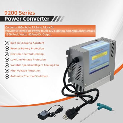 PD9280AV 80Amp RV Power Converter Compatible with Inteli-Power 9200 Series - size: PD9280AV